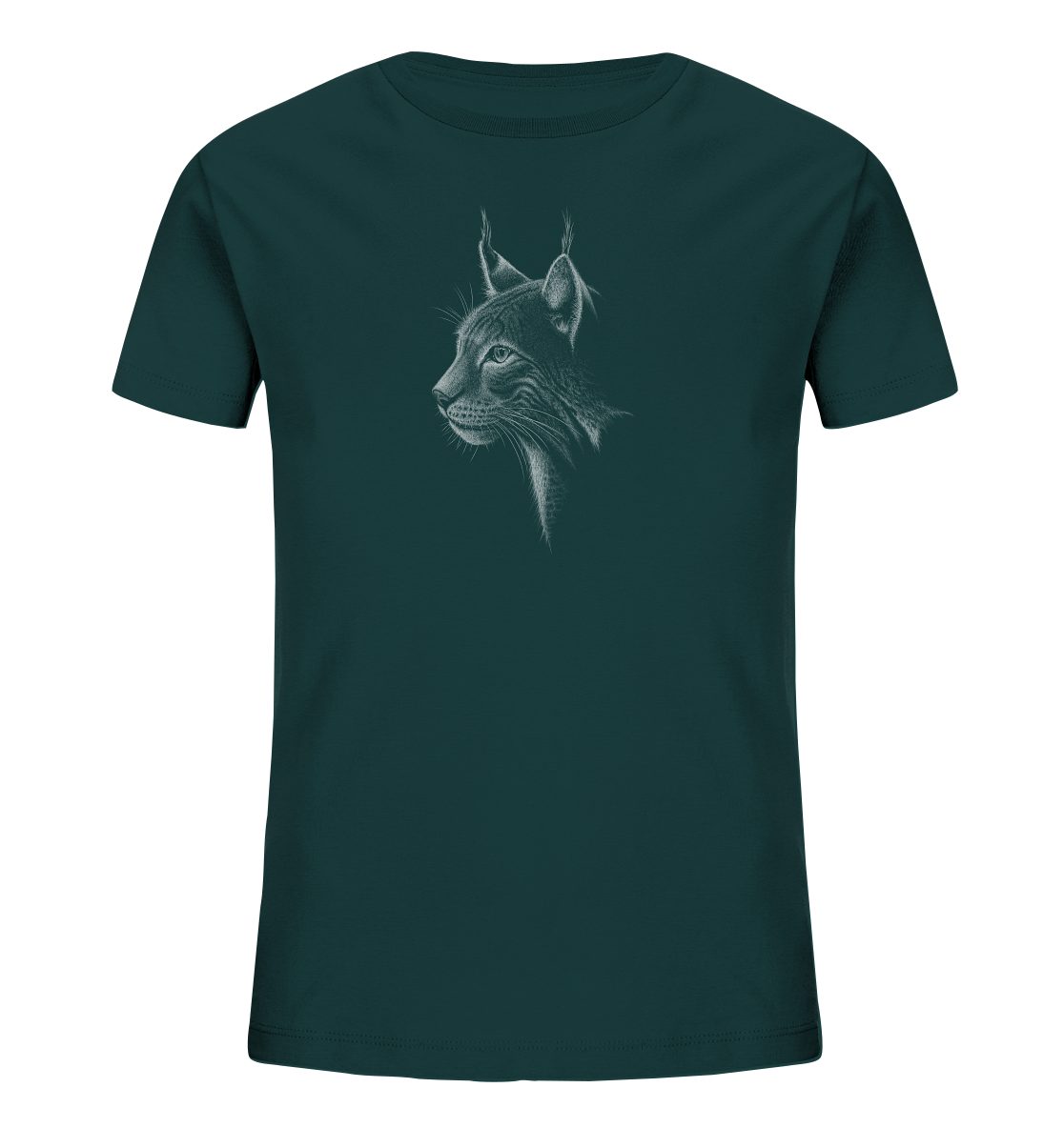 Luchs Kritzelkunst Wildkatze Illustration - Kids Organic Shirt