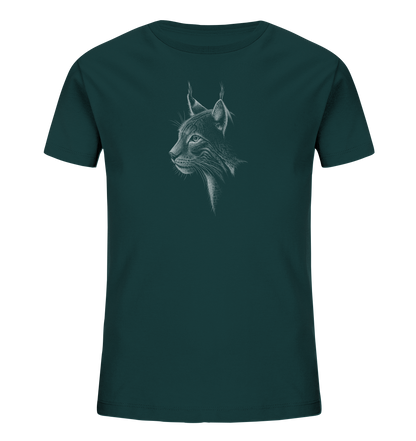 Luchs Kritzelkunst Wildkatze Illustration - Kids Organic Shirt