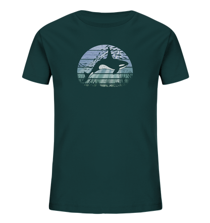 Retro Tiefsee Schwertwal Orca - Kids Organic Shirt