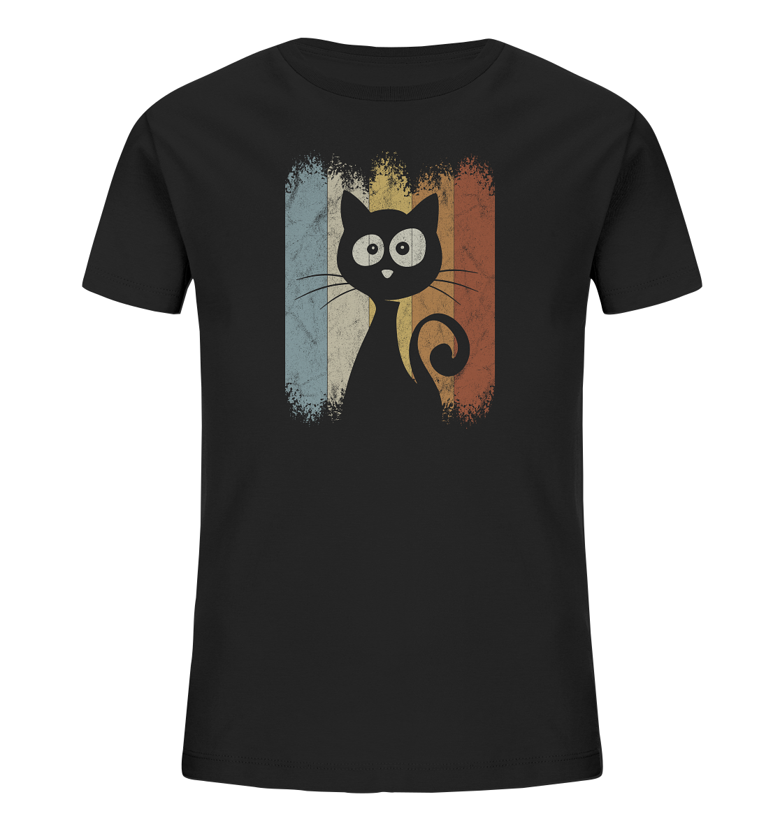 Retro Katze Silhouette - Kids Organic Shirt
