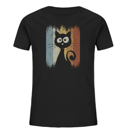 Retro Katze Silhouette - Kids Organic Shirt
