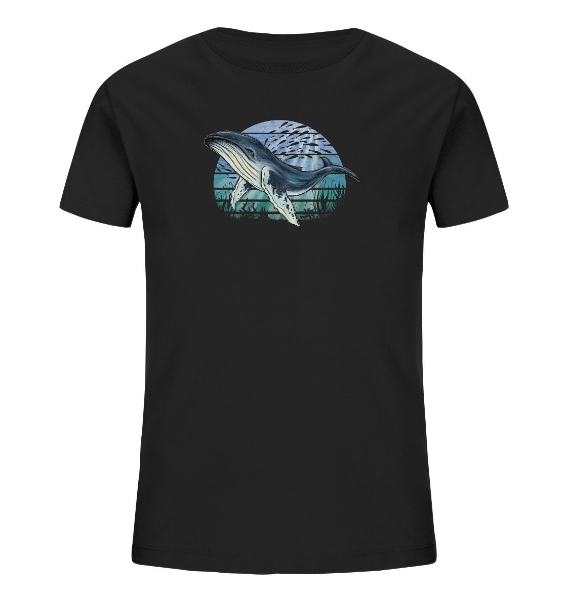 Retro Unterwasser Buckelwal - Kids Organic Shirt