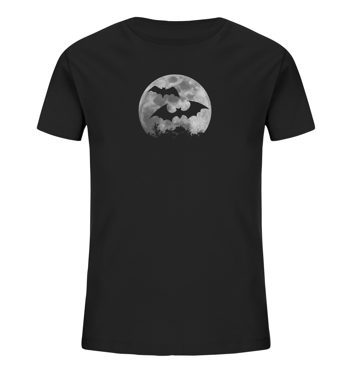 Fledermaus Silhouetten bei Vollmond - Kids Organic Shirt
