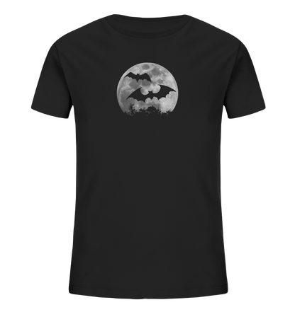 Fledermaus Silhouetten bei Vollmond - Kids Organic Shirt