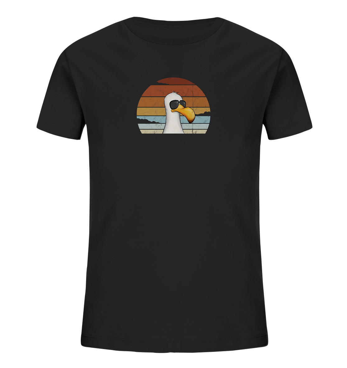 Cool lässige Retro Möwe - Kids Organic Shirt