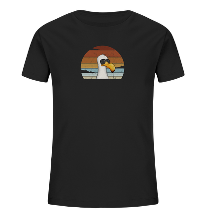 Cool lässige Retro Möwe - Kids Organic Shirt