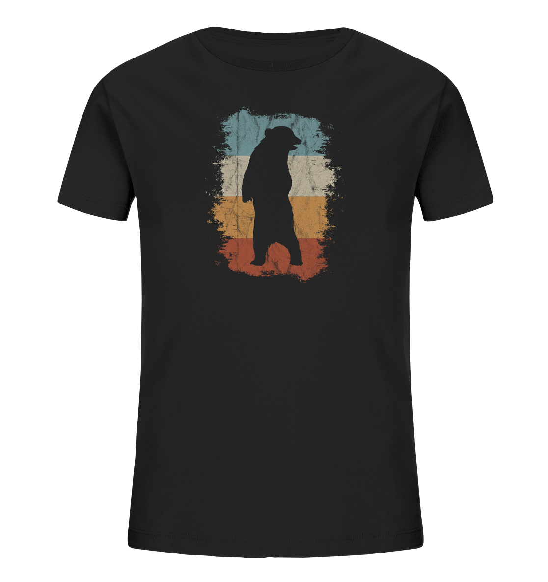 Retro Bären-Silhouette - Kids Organic Shirt