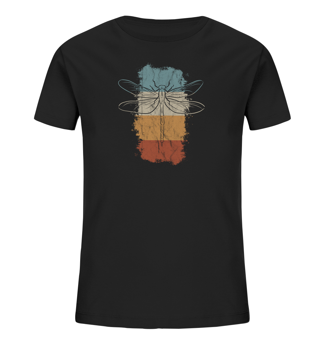 Retro Kunst Libelle | Vintage Dragonfly - Kids Organic Shirt