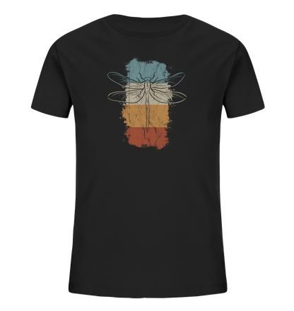 Retro Kunst Libelle | Vintage Dragonfly - Kids Organic Shirt