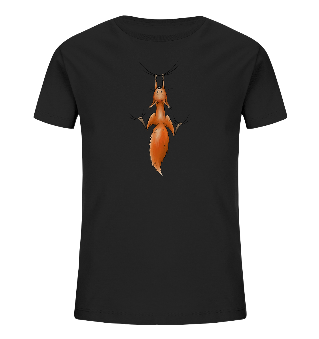 Rotes Eichhörnchen hängt ab - Kids Organic Shirt