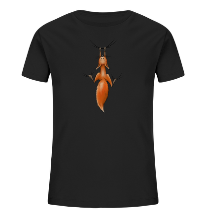 Rotes Eichhörnchen hängt ab - Kids Organic Shirt
