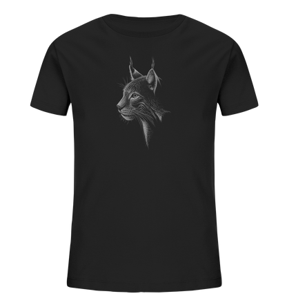 Luchs Kritzelkunst Wildkatze Illustration - Kids Organic Shirt