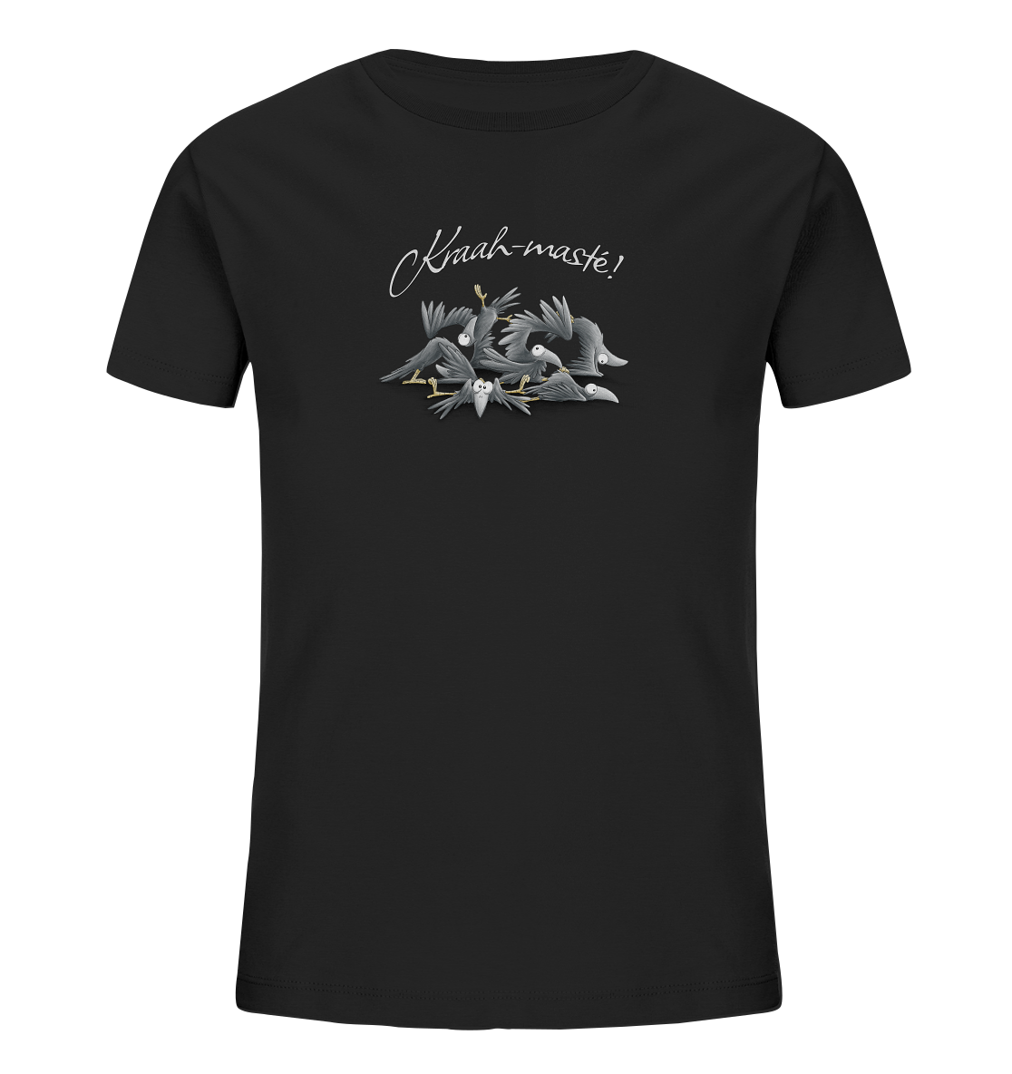 Kraah-masté! Yoga Raben Krähen - Kids Organic Shirt