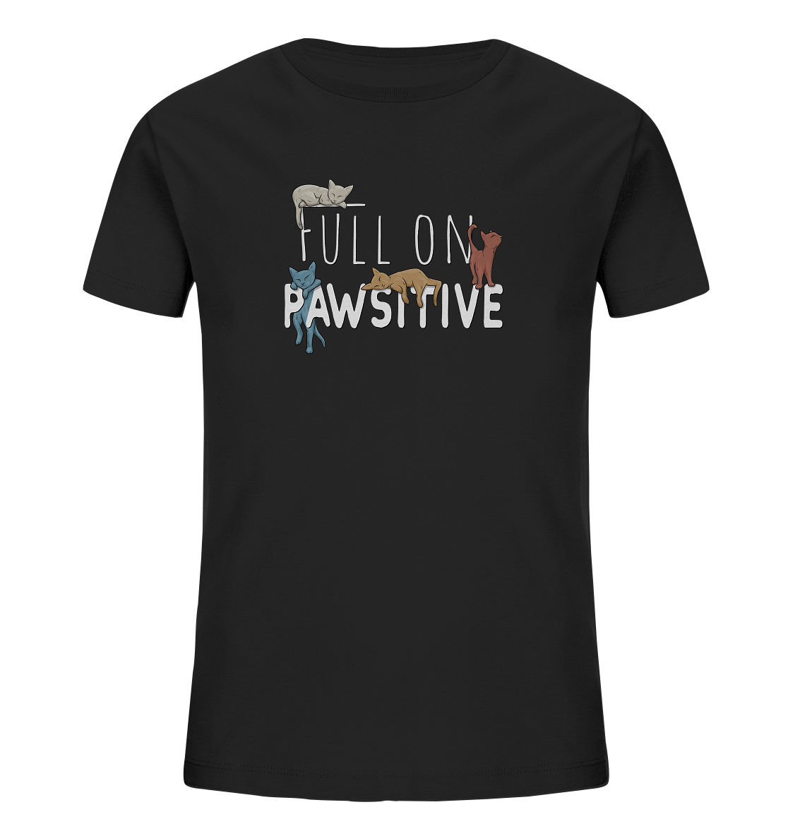Full On Pawsitive! Gechillte Katzen - Kids Organic Shirt