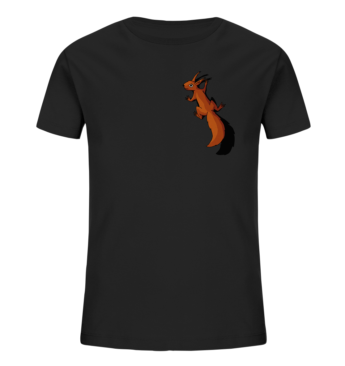 Süßes Eichhörnchen klettert - Kids Organic Shirt