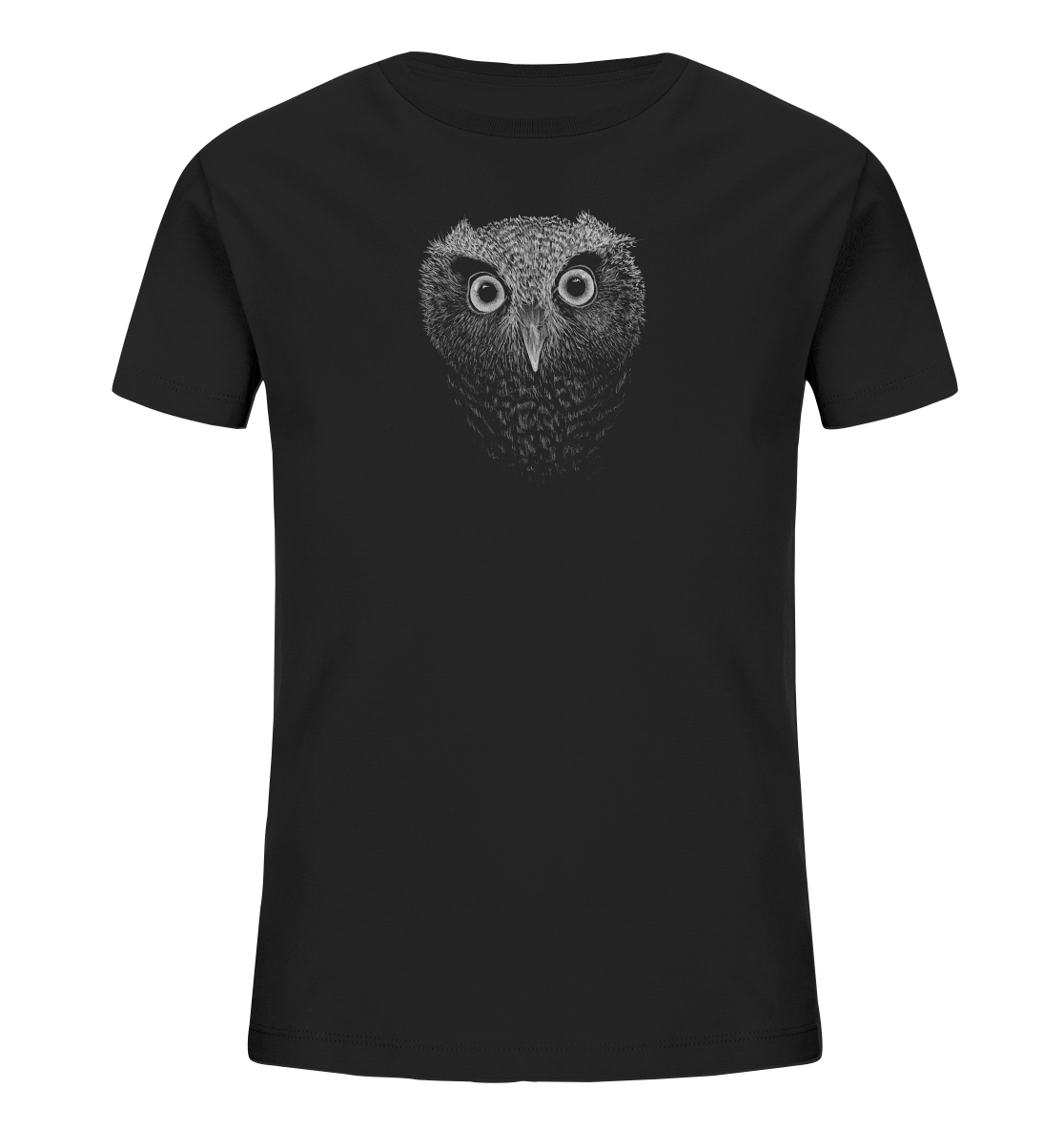Eule Kritzelkunst Illustration - Kids Organic Shirt