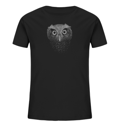 Eule Kritzelkunst Illustration - Kids Organic Shirt