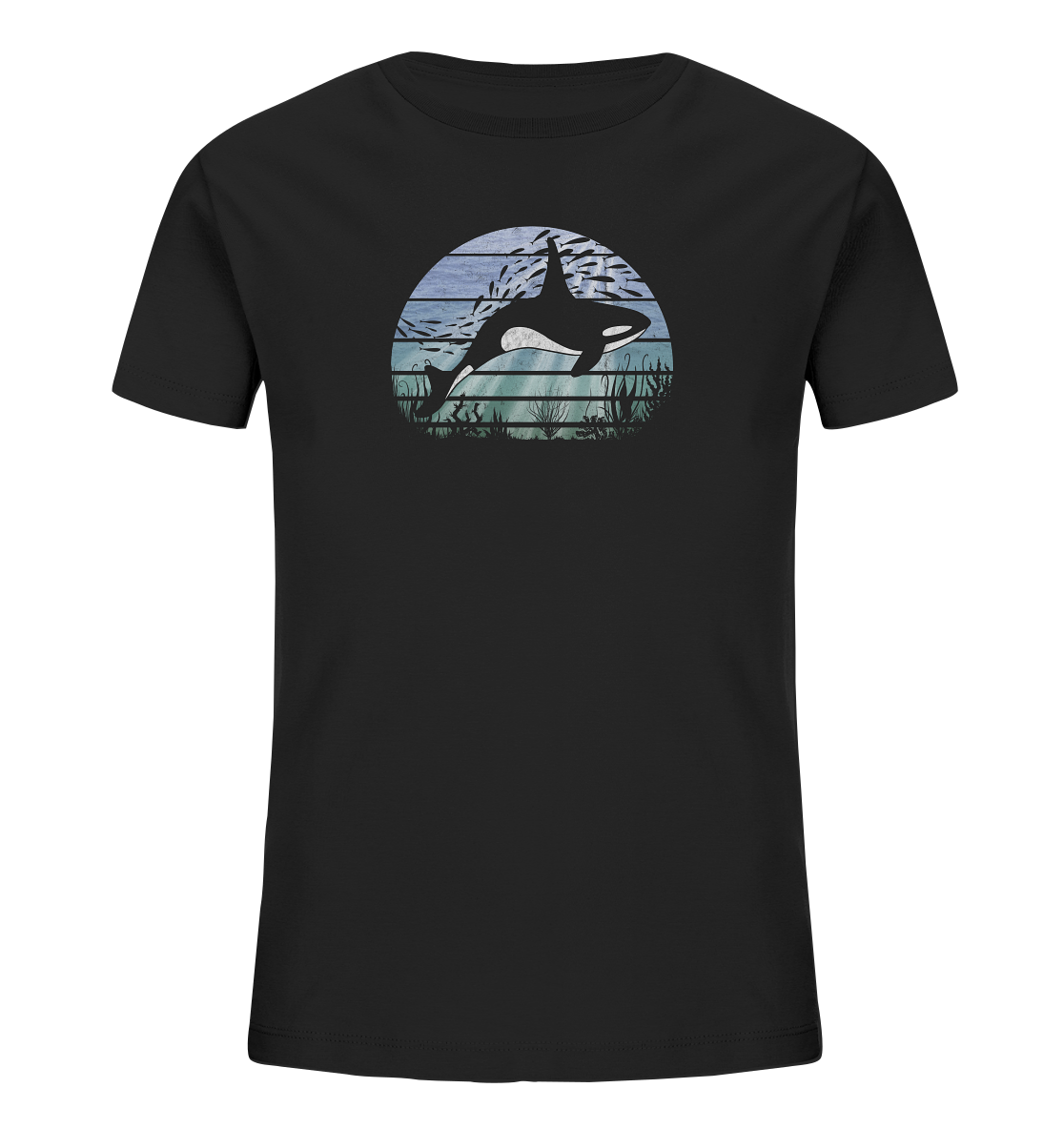Retro Tiefsee Schwertwal Orca - Kids Organic Shirt