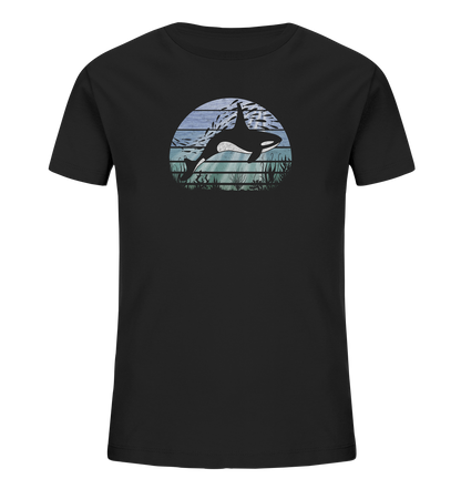 Retro Tiefsee Schwertwal Orca - Kids Organic Shirt
