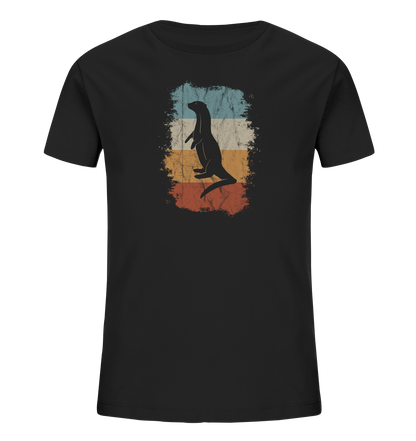 Retro Otter Fischotter Silhouette - Kids Organic Shirt