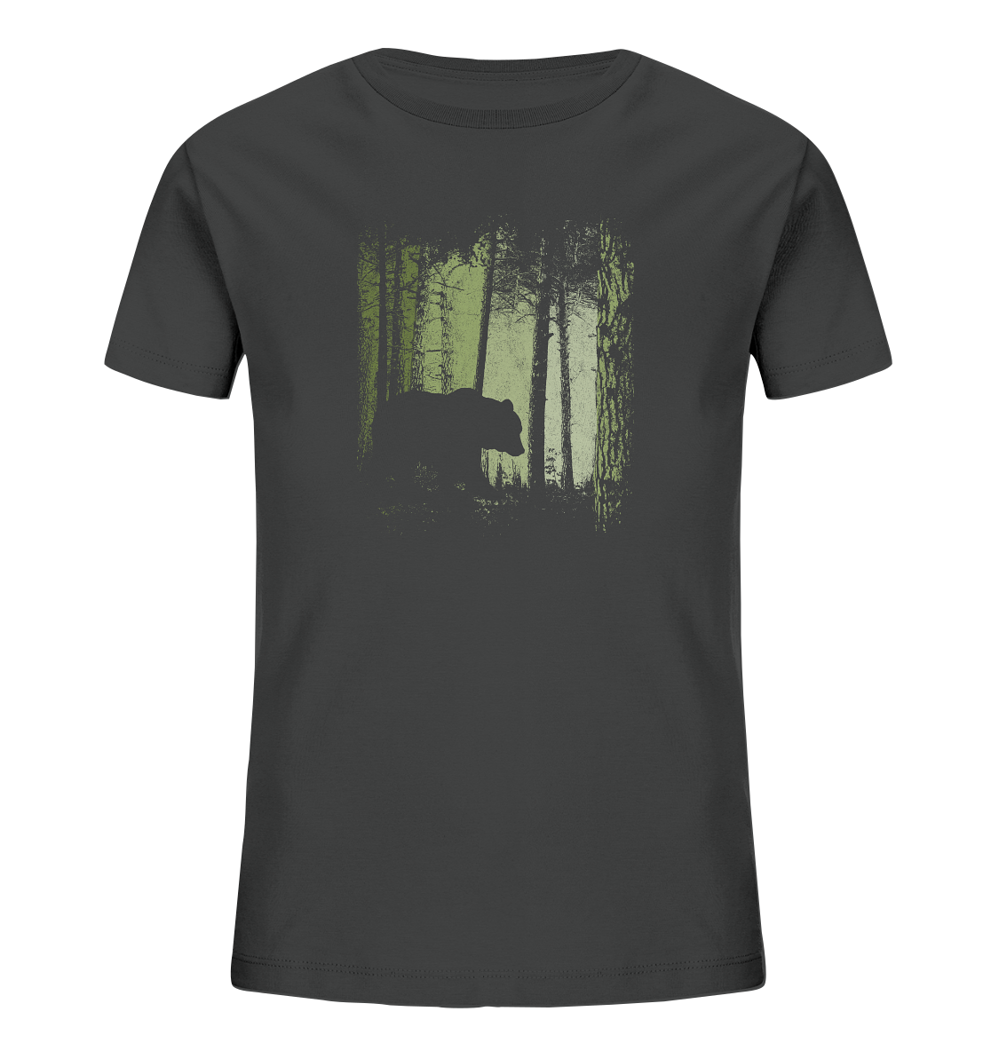 Braunbär im Zwielicht Wald - Kids Organic Shirt