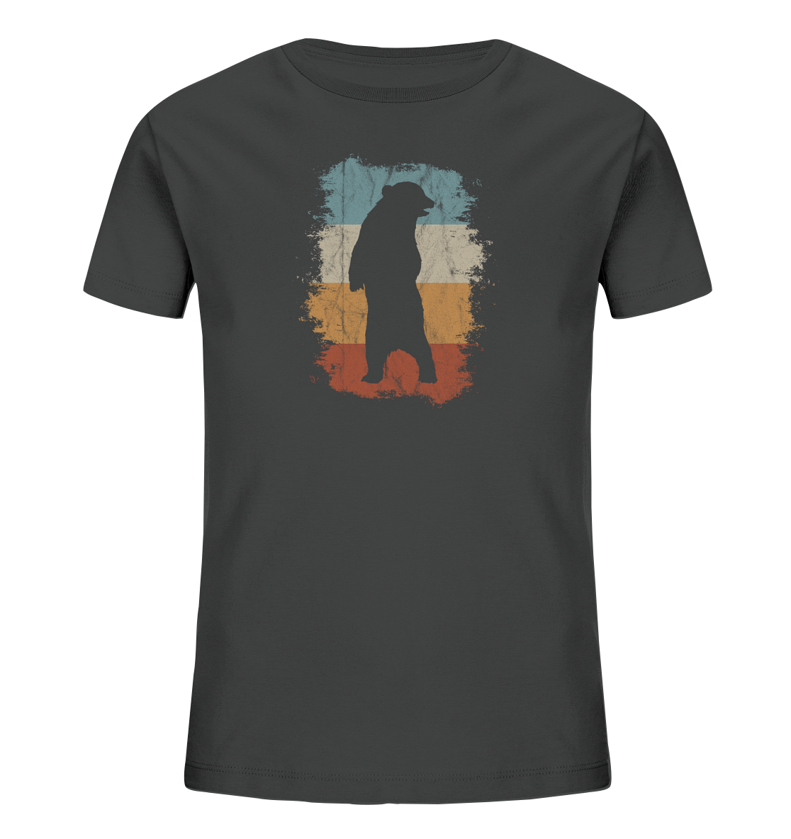 Retro Bären-Silhouette - Kids Organic Shirt