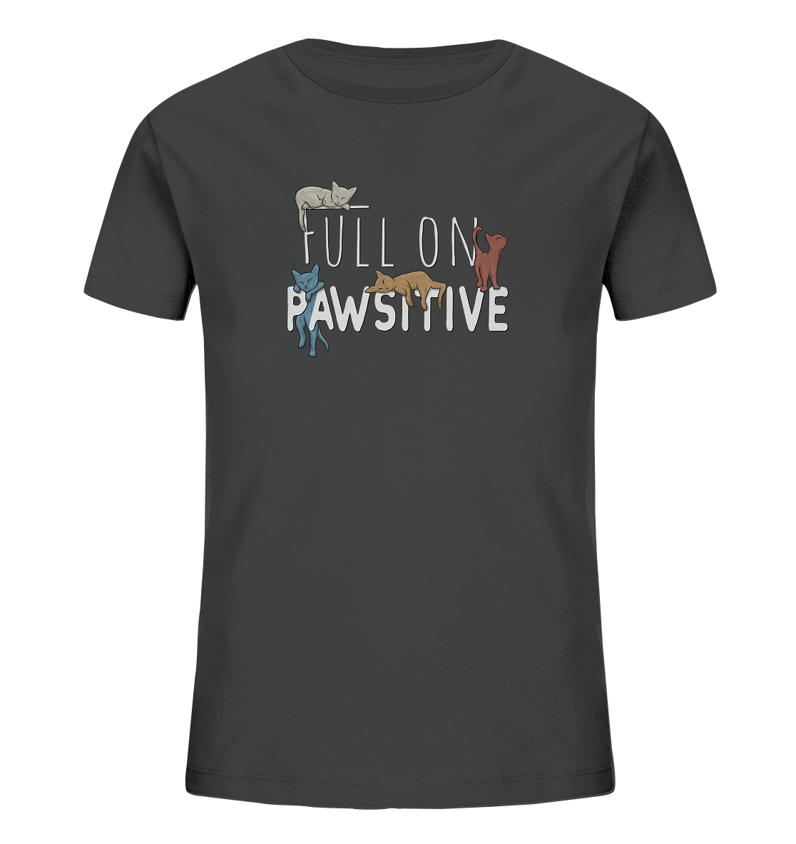 Full On Pawsitive! Gechillte Katzen - Kids Organic Shirt