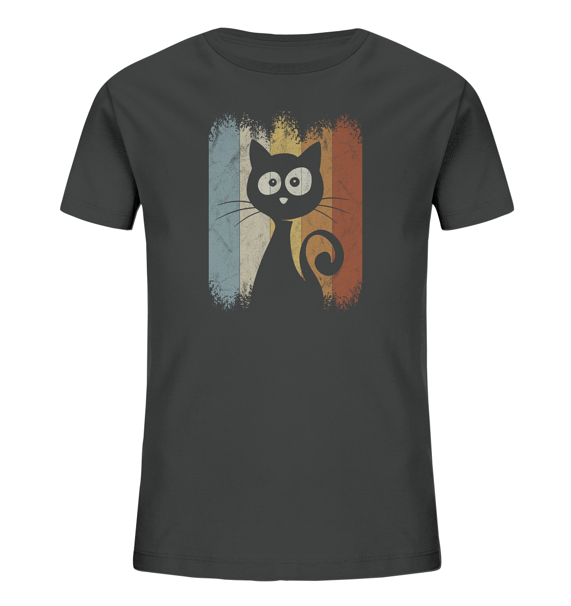 Retro Katze Silhouette - Kids Organic Shirt
