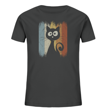 Retro Katze Silhouette - Kids Organic Shirt