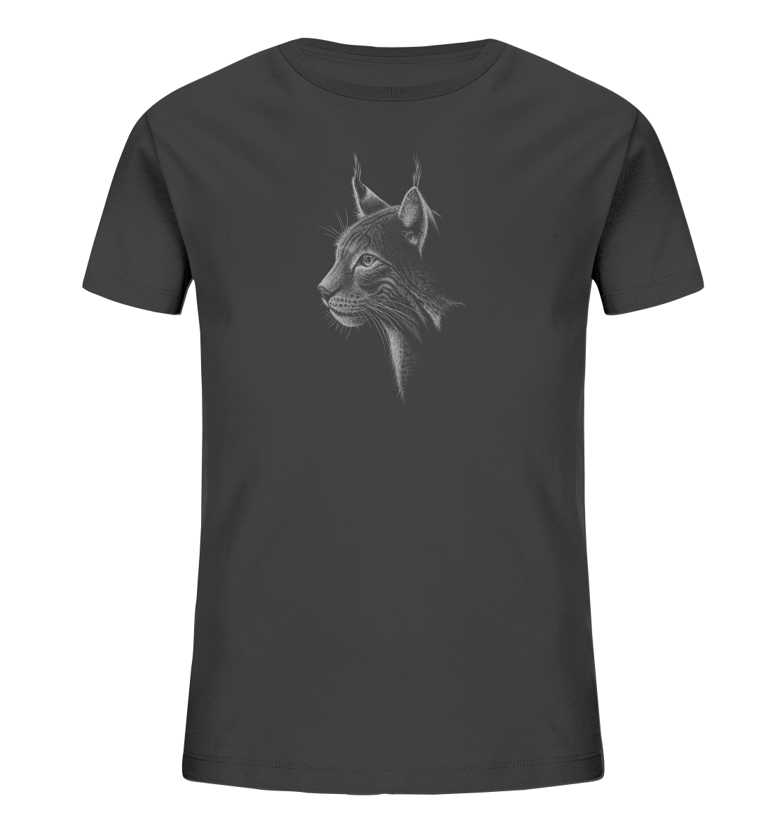 Luchs Kritzelkunst Wildkatze Illustration - Kids Organic Shirt