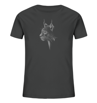 Luchs Kritzelkunst Wildkatze Illustration - Kids Organic Shirt