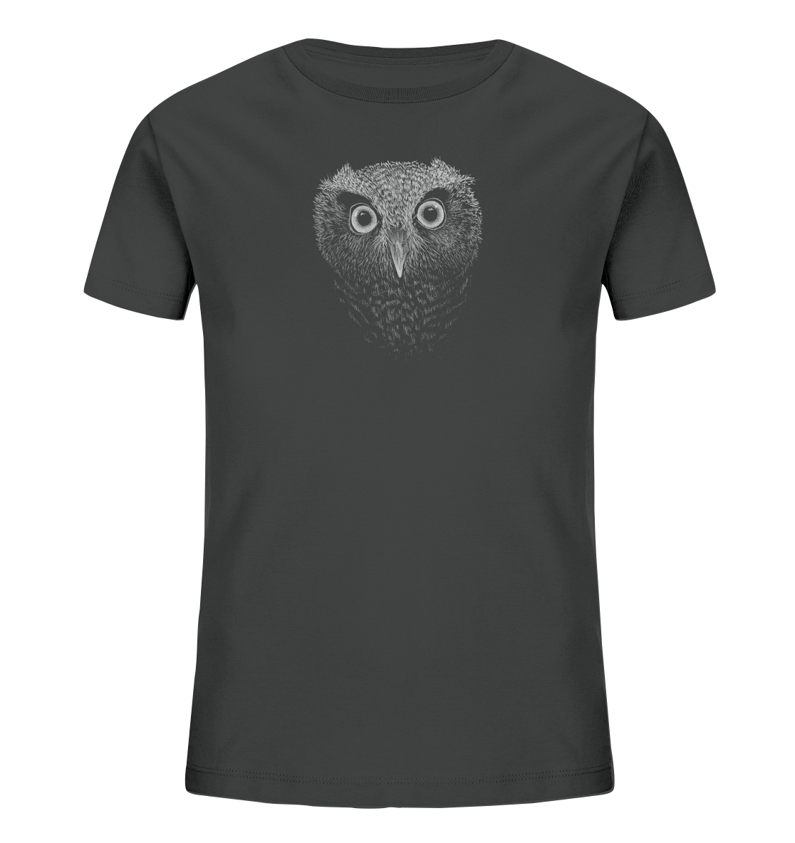 Eule Kritzelkunst Illustration - Kids Organic Shirt