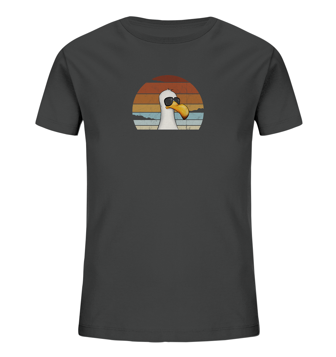 Cool lässige Retro Möwe - Kids Organic Shirt