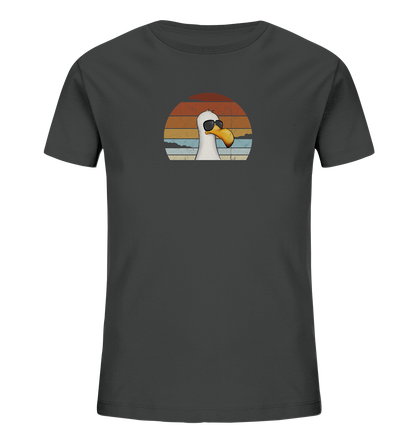 Cool lässige Retro Möwe - Kids Organic Shirt