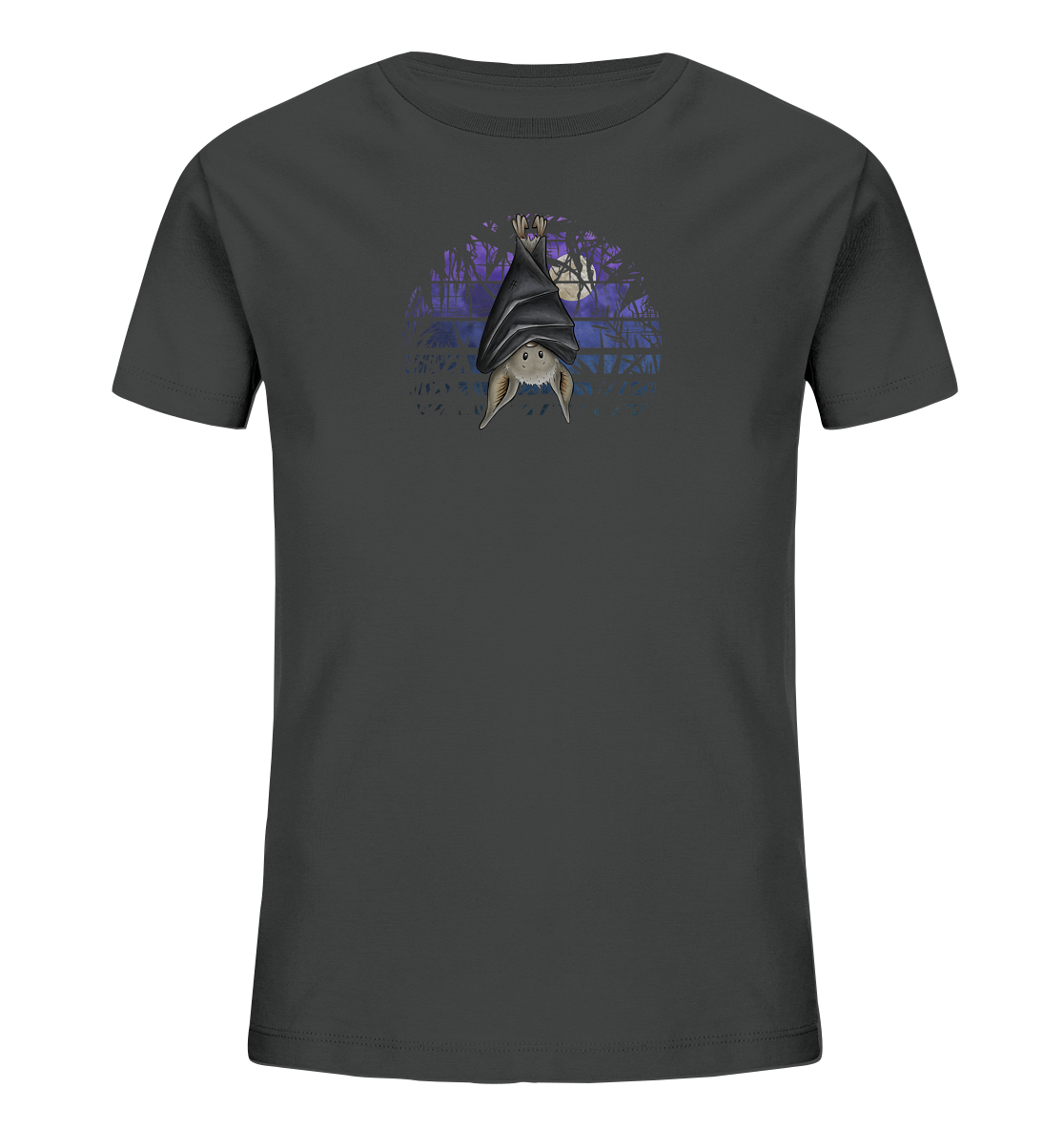 Fledermaus in blauer Nacht - Kids Organic Shirt