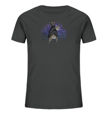 Fledermaus in blauer Nacht - Kids Organic Shirt