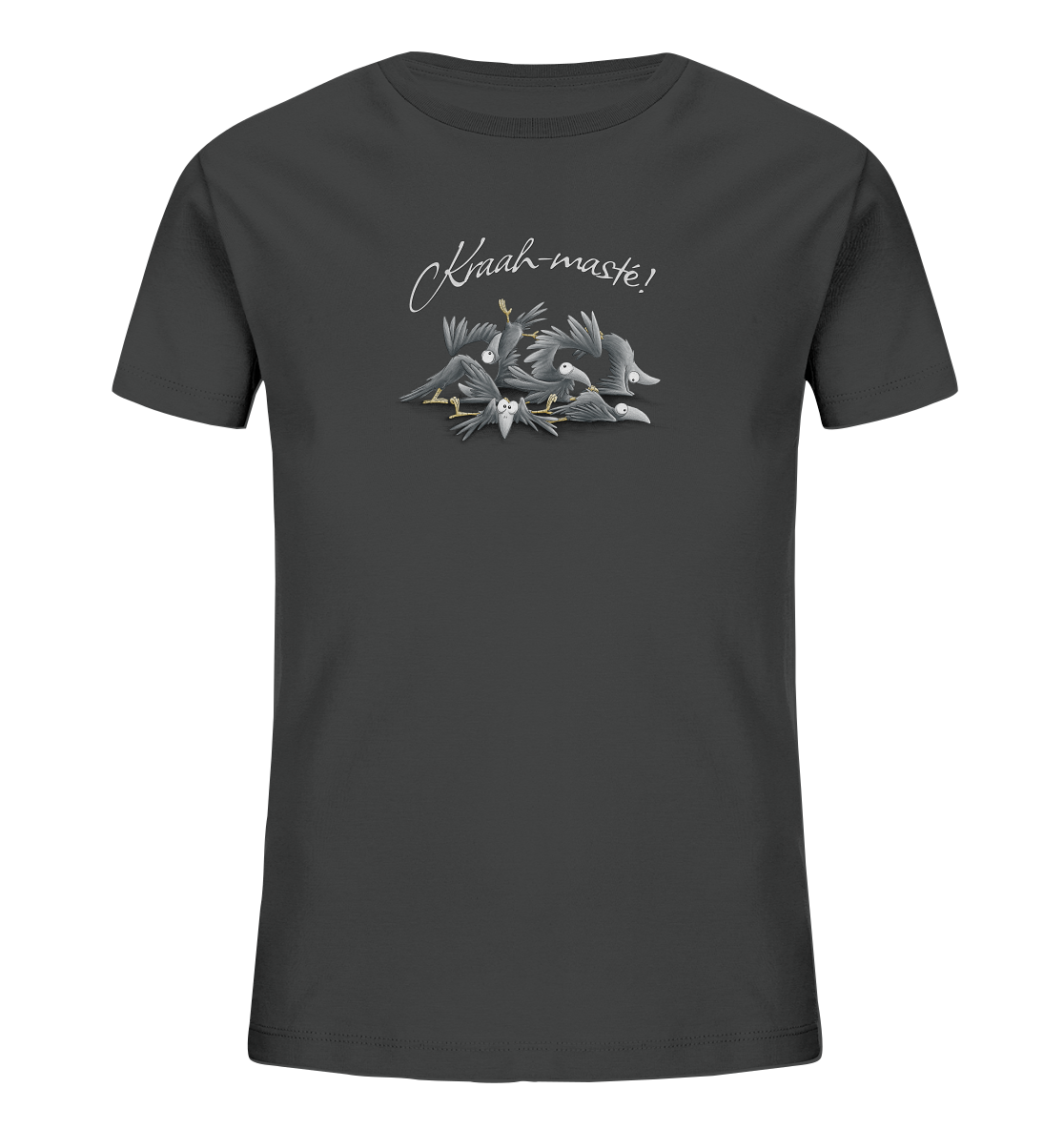 Kraah-masté! Yoga Raben Krähen - Kids Organic Shirt