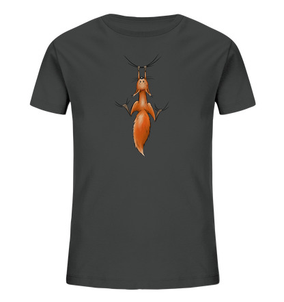 Rotes Eichhörnchen hängt ab - Kids Organic Shirt