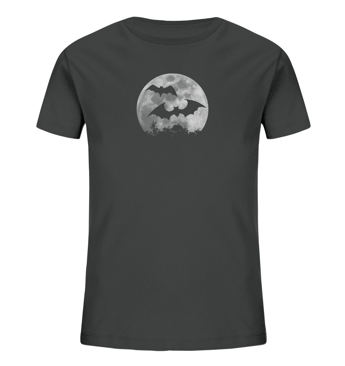 Fledermaus Silhouetten bei Vollmond - Kids Organic Shirt