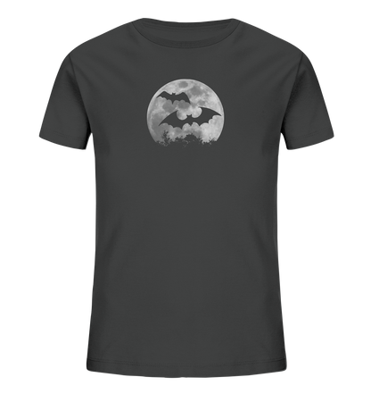 Fledermaus Silhouetten bei Vollmond - Kids Organic Shirt