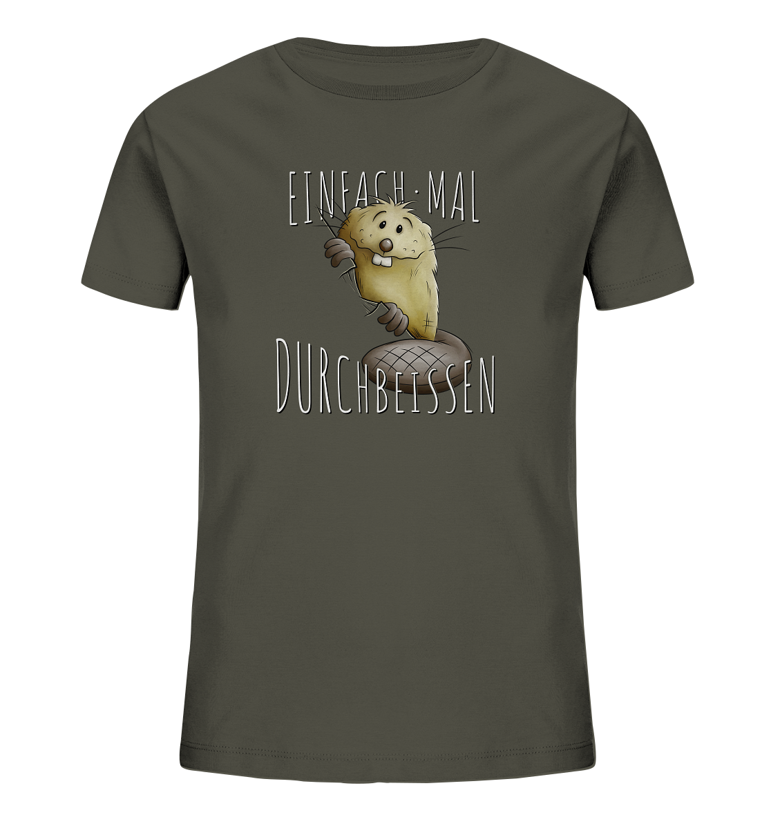 Einfach mal Durchbeissen Biber - Kids Organic Shirt