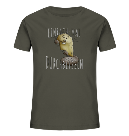 Einfach mal Durchbeissen Biber - Kids Organic Shirt