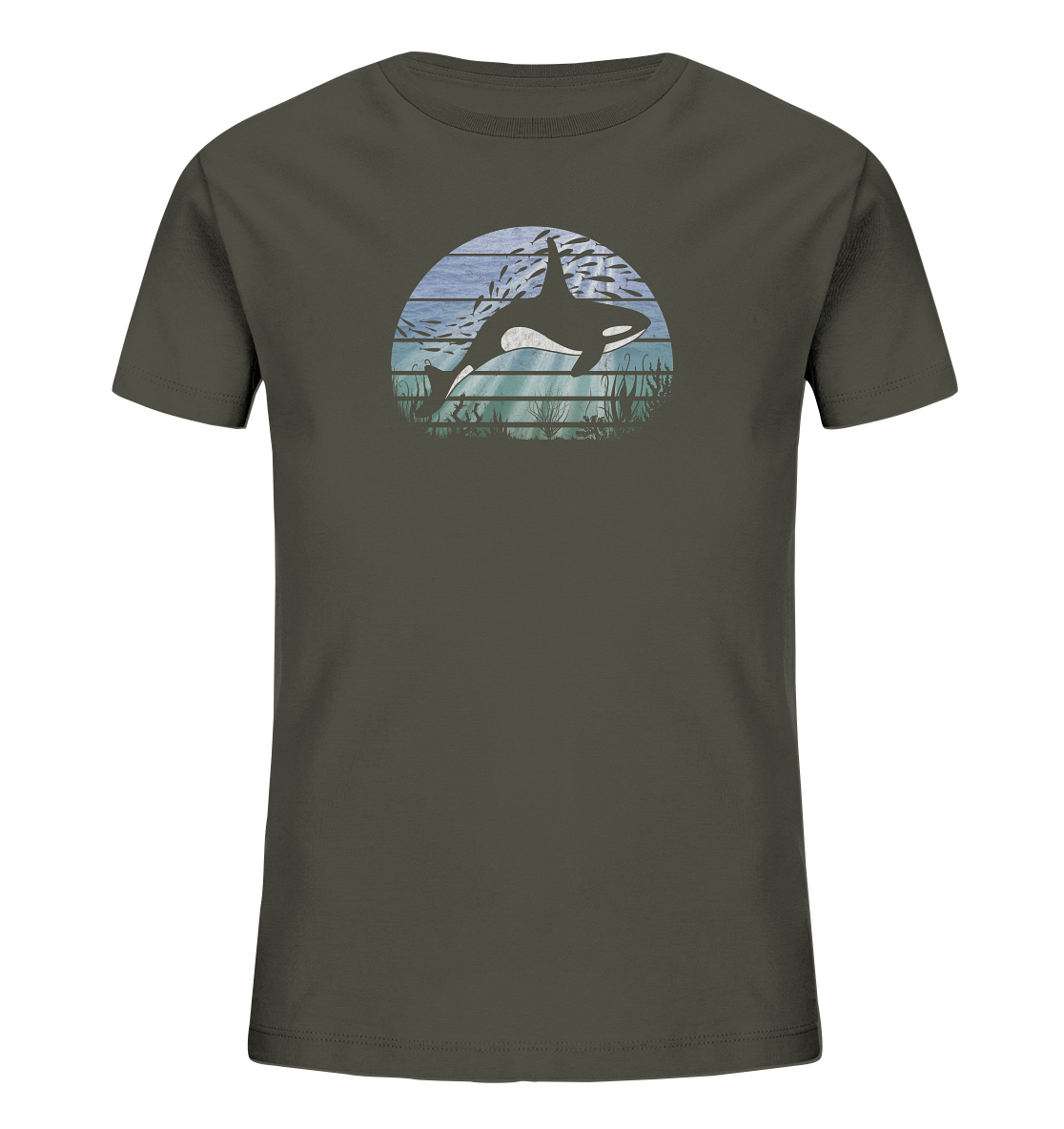Retro Tiefsee Schwertwal Orca - Kids Organic Shirt