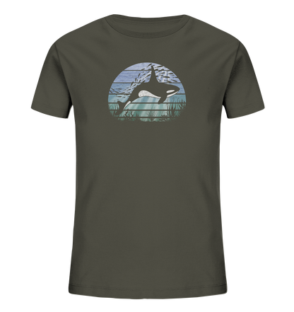 Retro Tiefsee Schwertwal Orca - Kids Organic Shirt