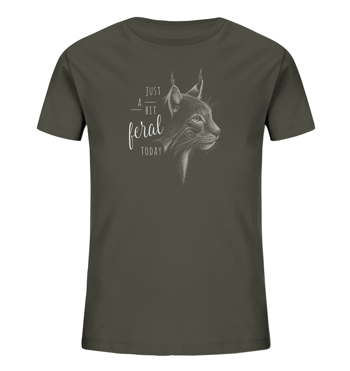 Just A Bit Feral Today! Wildkatze - Kids Organic Shirt