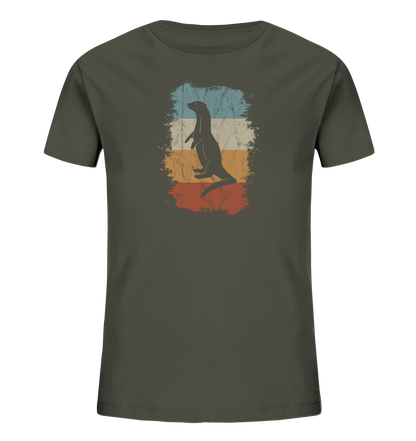 Retro Otter Fischotter Silhouette - Kids Organic Shirt