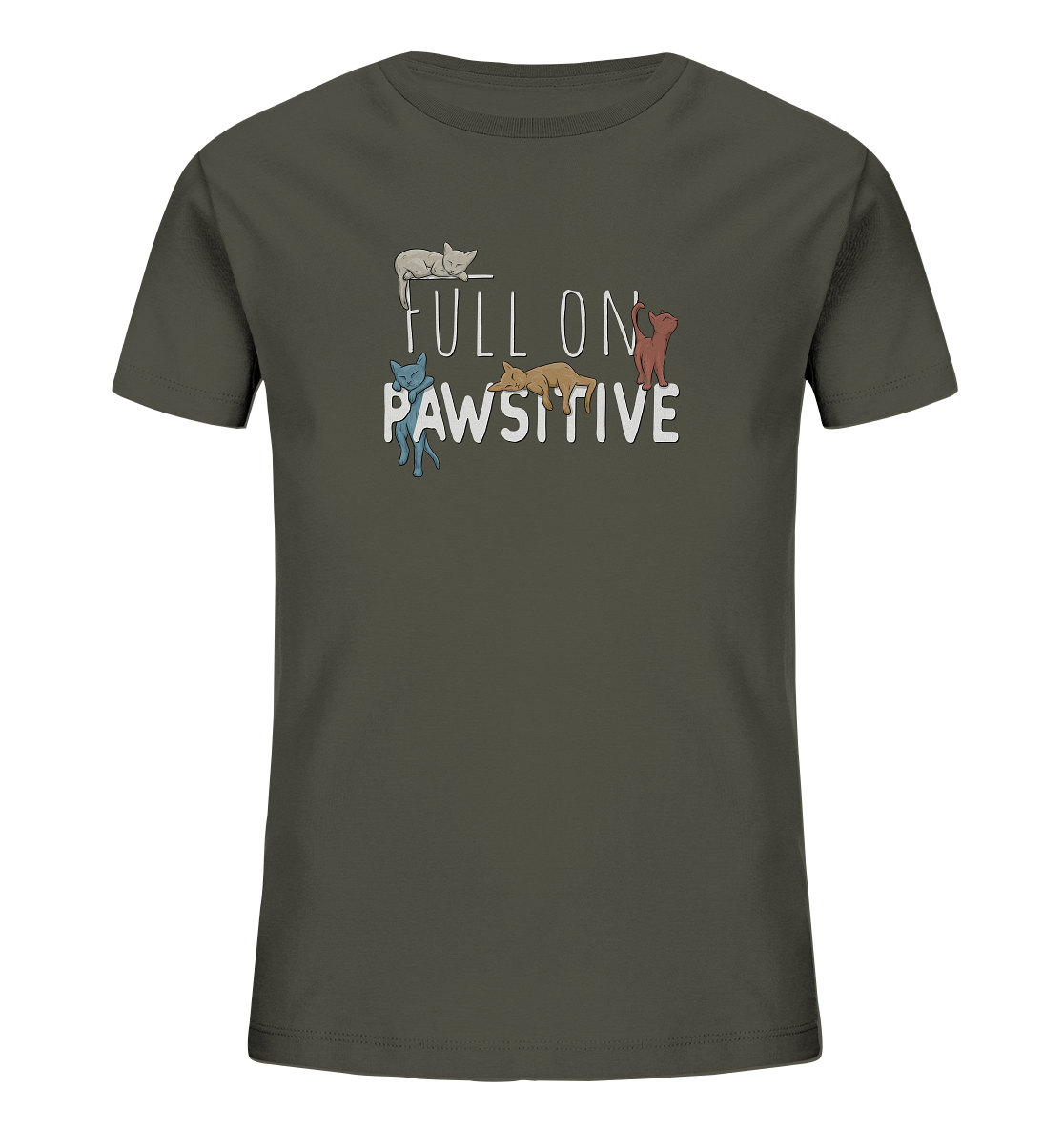 Full On Pawsitive! Gechillte Katzen - Kids Organic Shirt