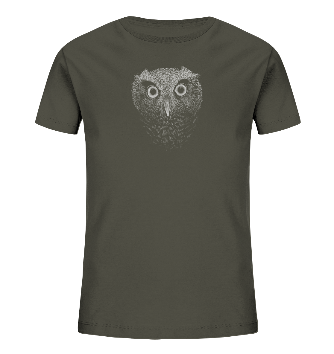 Eule Kritzelkunst Illustration - Kids Organic Shirt