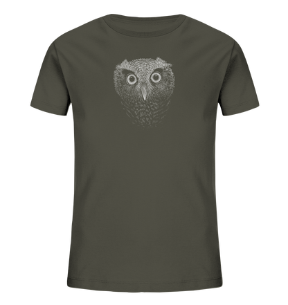 Eule Kritzelkunst Illustration - Kids Organic Shirt