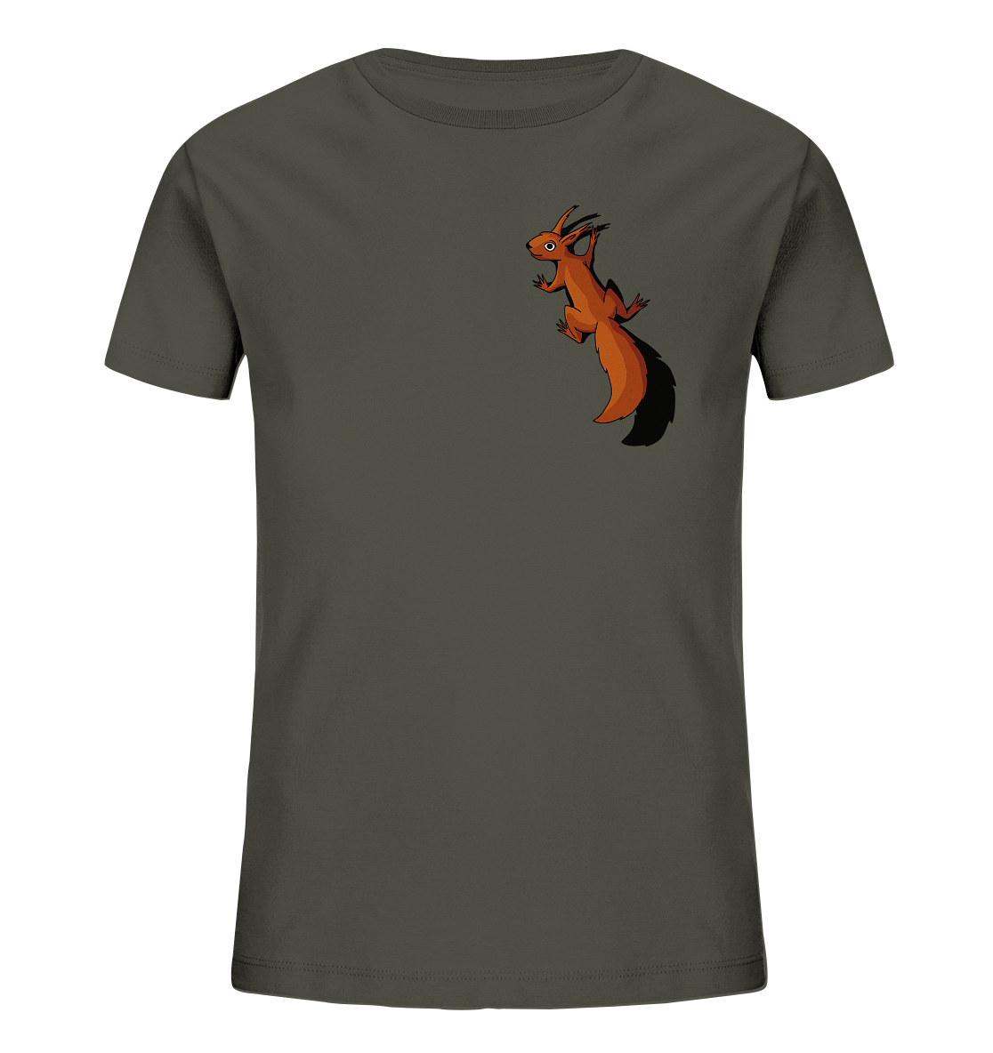 Süßes Eichhörnchen klettert - Kids Organic Shirt